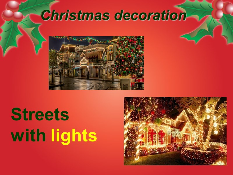 Streets  with lights Christmas decoration